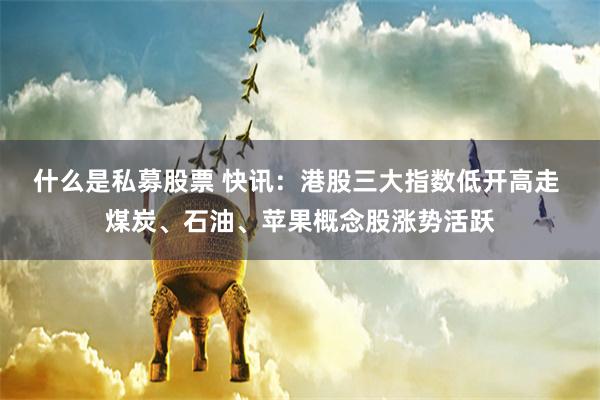 什么是私募股票 快讯:港股三大指数低开高走 煤炭、石油、苹果概念股涨势活跃
